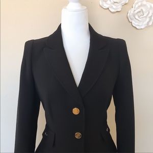 TAHARI Black Blazer Jacket w/Gold Hardware